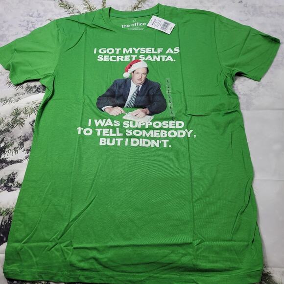 NWT Men's The Office Secret Santa Kevin T-shirt size Large - Picture 1 of 7